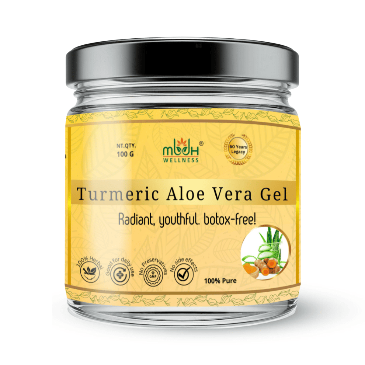 Turmeric Aloe Vera Gel : Radiant , Youthful , Botox free