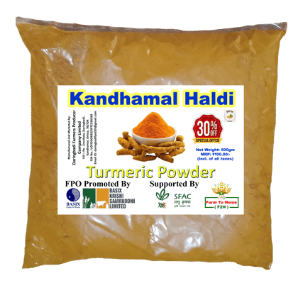 Pure Kandhamal Turmeric Powder | Kandhamal Haldi | 500gm GiTAGGED®