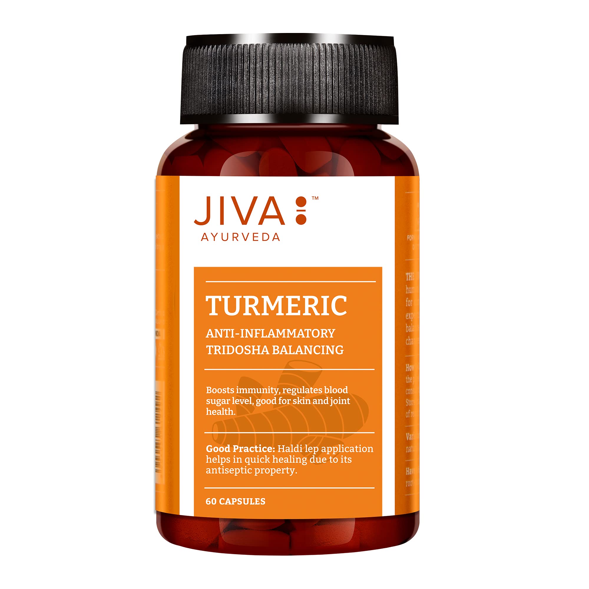 Jiva Turmeric Capsules - Haldi Capsules - 60 Capsules - Pack of 1