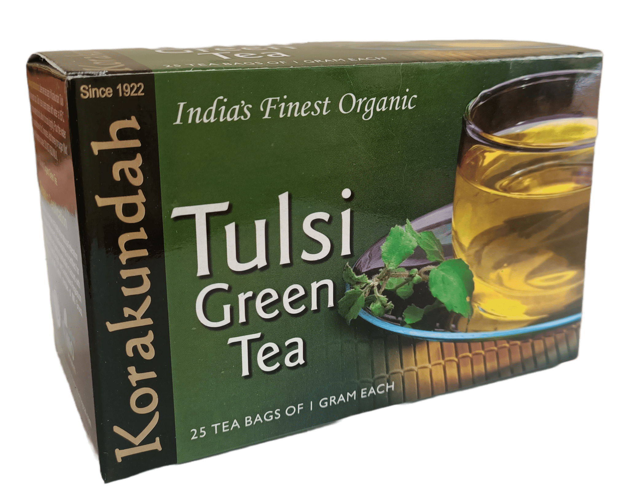 Korakundah India's Finest Organic Tulsi Green Tea, 25 Tea Bags