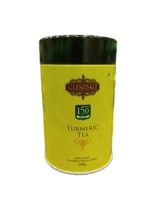 GLENDALE Turmeric Tea | 100 g | Pack of 1 | Total 100 g | High Grown Nilgiri Tea | 100 % Natural | No Artificial Flavours Added