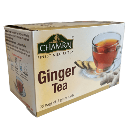 CHAMRAJ Ginger Tea 25 Dip bags of 2 gram each | Pack of 1 | Total 50 g | Finest Nilgiri Tea