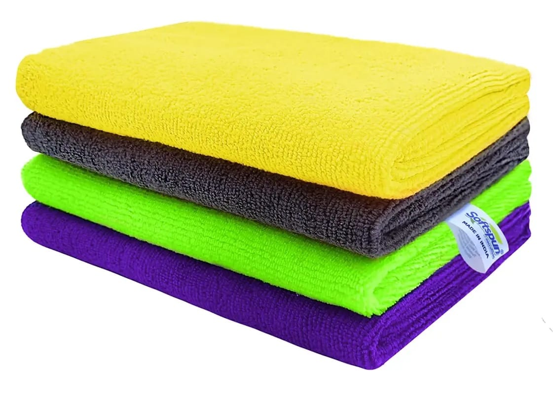 Softspun 340 GSM Microfiber cloth for car cleaning