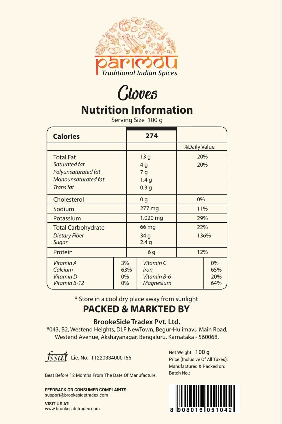 ParimouSpices-Cloves / Laung (Whole)