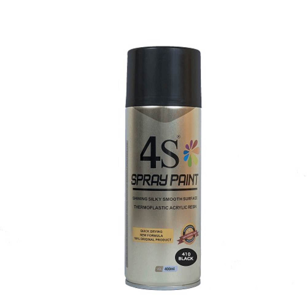 4S Spray Paint 400ml  Pack of 1 Pcs (Black-410)