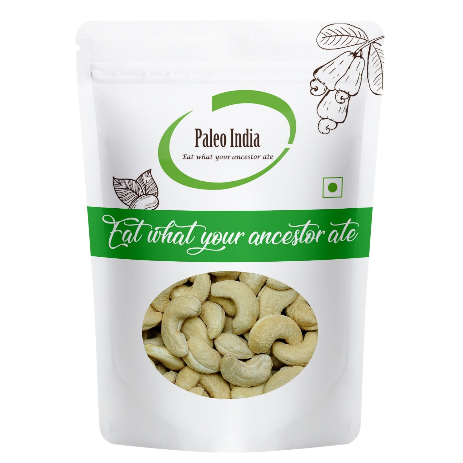 Paleo India 200gm Whole Big Size Kaju Premium Cashews Nuts Dry Fruits