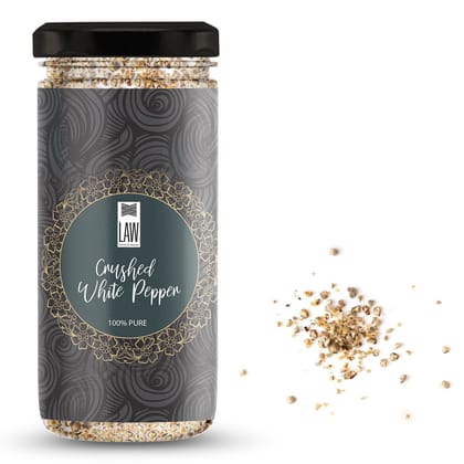 Crushed White Pepper /Medium Ground White Pepper (Organically Grown, Single Origin & Homestead Produce) – 100 gm