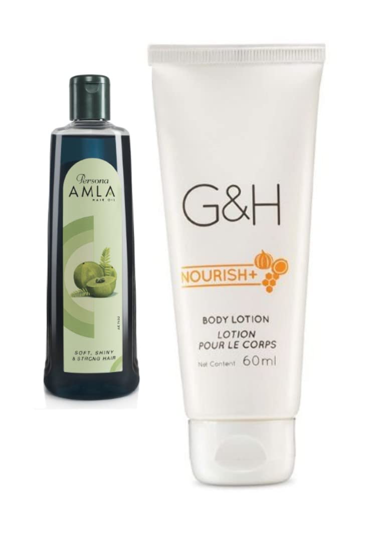 Amway G&H Nourish+ Body Lotion 60 ml + Persona Amla Hair Oil 200ML