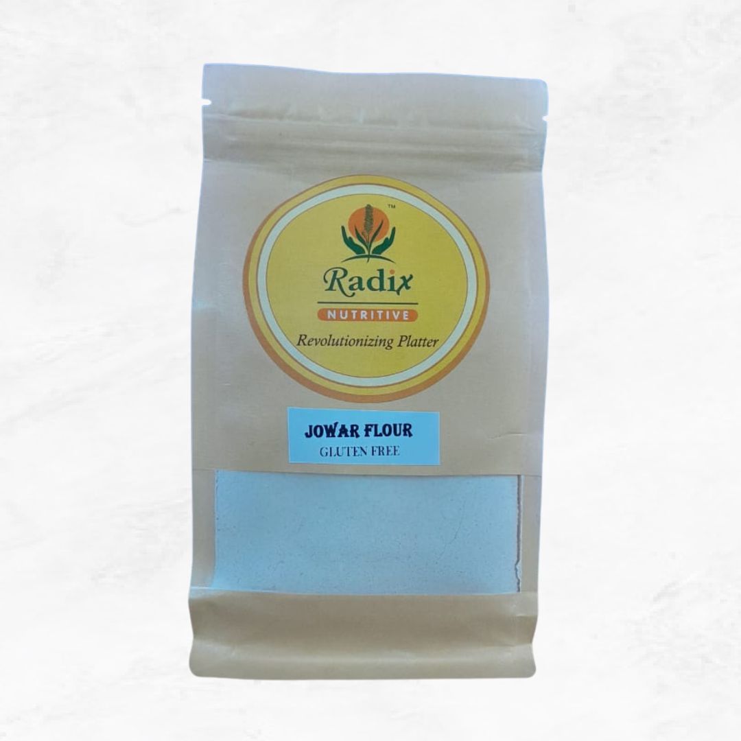 Radix Nutritive® Unpolished Jowar flour. Pack of 500 gms. Natural Product. Gluten-free