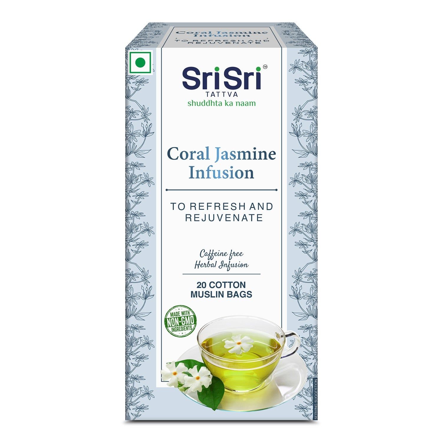 Coral JASMINE Infusion - TO REFRESH AND REJUVENATE - With the fragrance of freshness - 20 Dip Bags