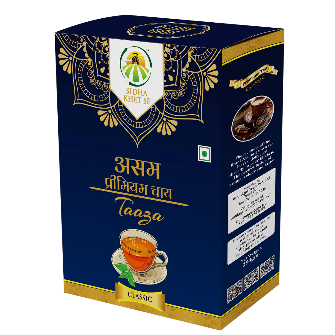 Taaza Chai (Regular Tea) 250 gm by Sidha Khet Se Premium Assam Tea curated for Desi Chai Lovers!