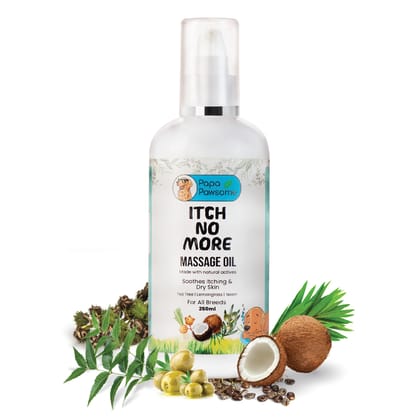 Papa Pawsome Itch No More Massage Oil for Dog, 250 ml