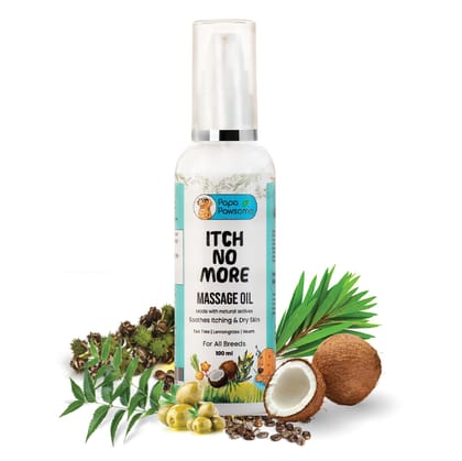 Papa Pawsome Itch No More Massage Oil for Dog, 100 ml