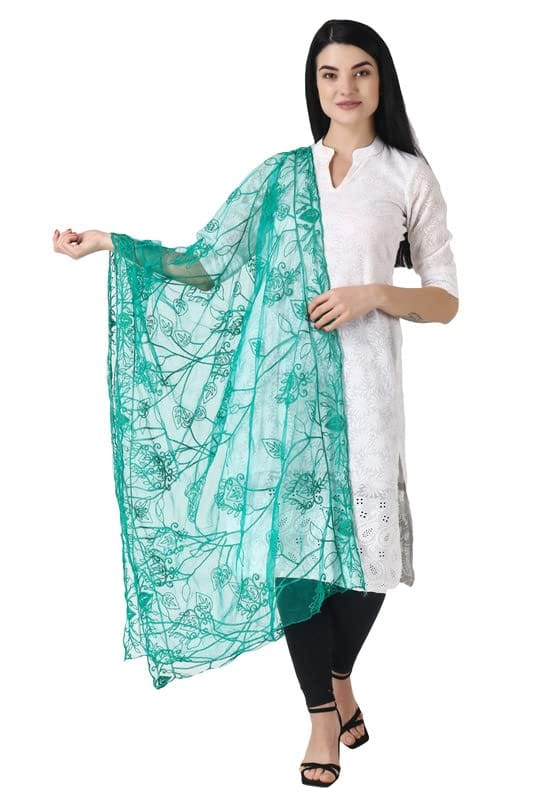 Ruchita fashion Women's Embellished Net Dupatta/Chunni, Length 2.25 meter