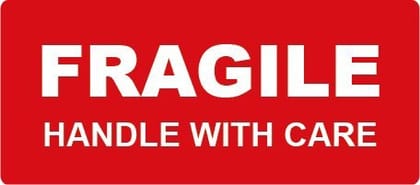 Fragile Handle with Care 5x2 Inches Stickers for Fragile Items Dispatch Set of 550 Labels (Paper Medium Quality)