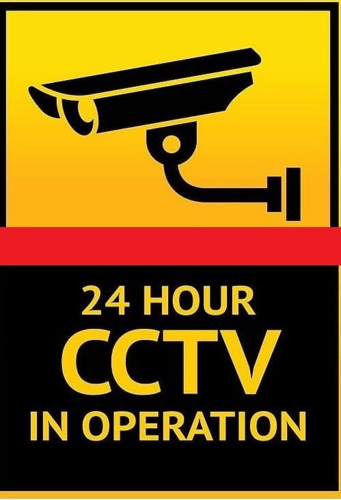 You are On CCTV Warning PVC Vinyl Stickers (Set of 2) 29x21 Cm