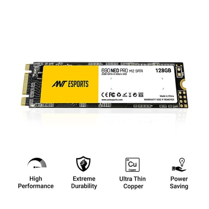 ANT Esports 690 Neo Pro M.2 NVMe 128GB SSD,Speed Upto 1100MB/s of Read, 600MB/s of Write