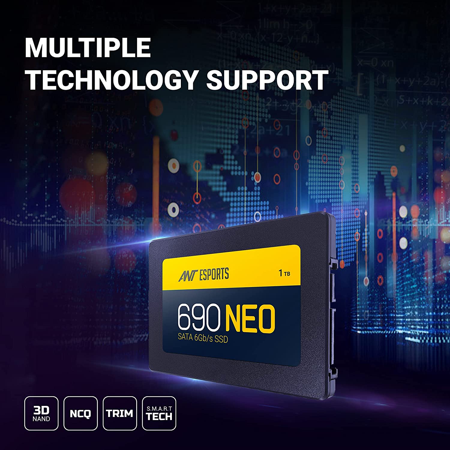 ANT Esports Neo 690 Sata SSD 1TB SSD,Ultra Low Power Consumption