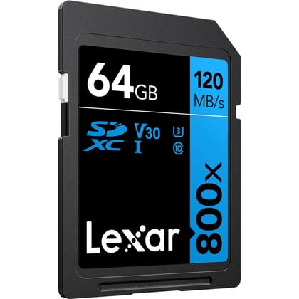 Lexar High Performance 800x 64GB SDXC UHS-I U3 SD Card For Camera LSD0800064G-BNNNG