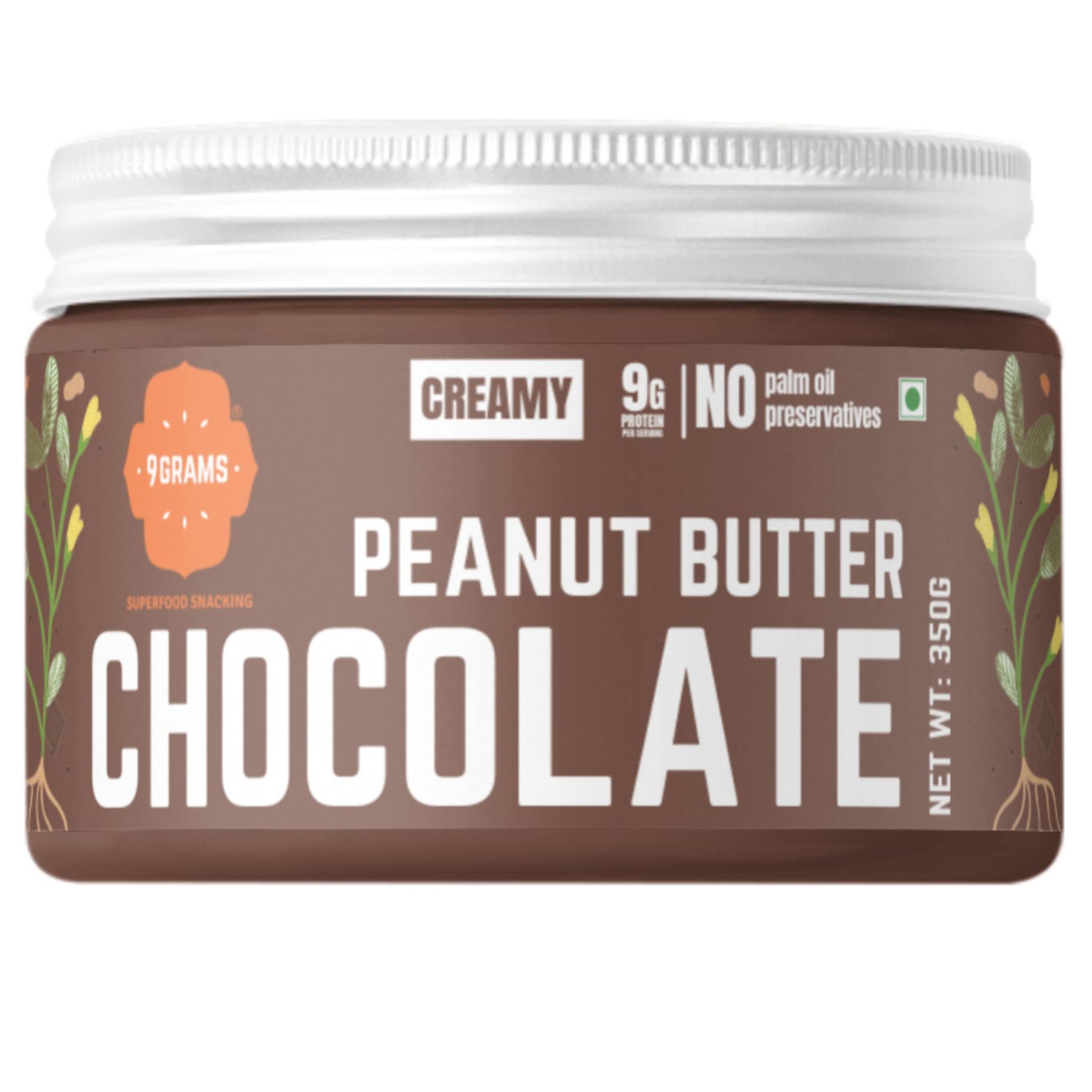 9GRAMS Chocolate Peanut Butter | Made with fresh, in-house prepared Chocolate | No preservatives, No emulsifiers (Creamy)