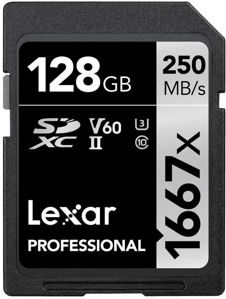 Lexar Professional 1667x 128GB SDXC U3 SD Card For Camera,Computer LSD128GCB1667 UHS-II V30