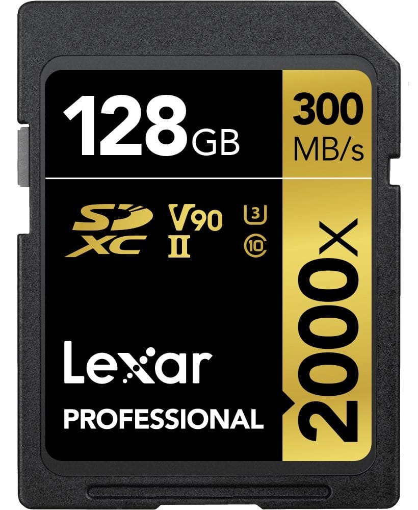 Lexar Professional 2000x 128GB SDHC UHS-II SD Card For Camera LSD20000128G-BNNNG