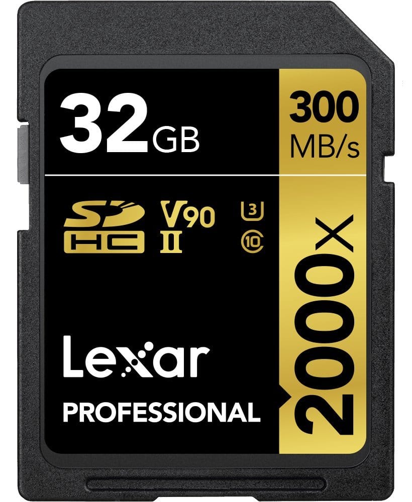 Lexar Professional 2000x 32GB SDHC UHS-II SD Card For Camera LSD2000032G-BNNNG