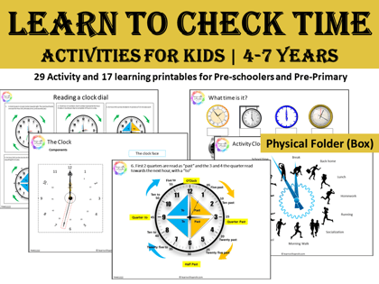 Time, telling time activities, Learn to read clock (Box)