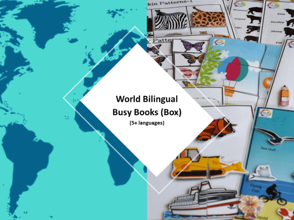 Bilingual Busy Book for Toddlers (Box) | 6 World language options