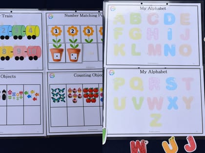 Alphabet and Numbers Worksheets (Box)