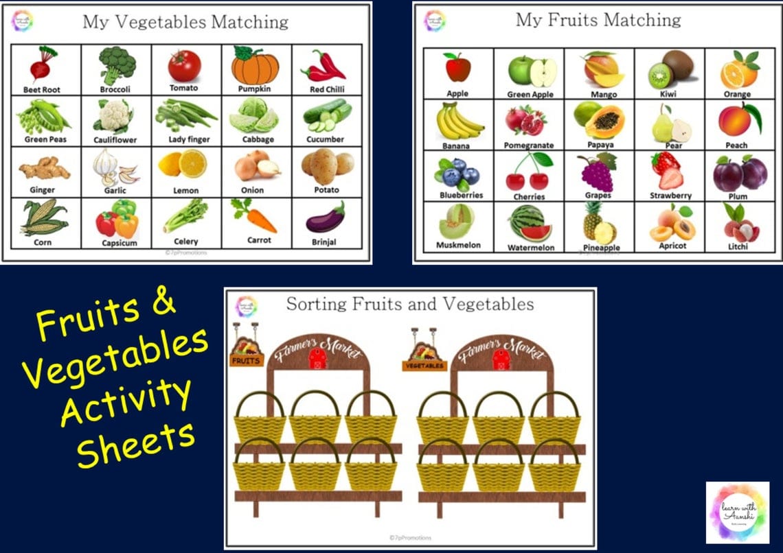 Fruits and Vegetables Sorting Worksheet (Box)