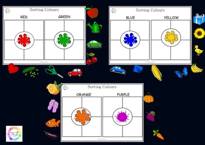 Color Sorting Worksheets  (Box)