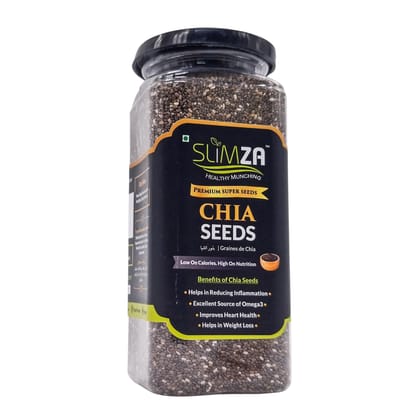 Slimza Healthy Premium Chia Seeds (220gm) | High Protein, Fiber | For Weight Loss | No Preservative | Vegan | Gluten Free