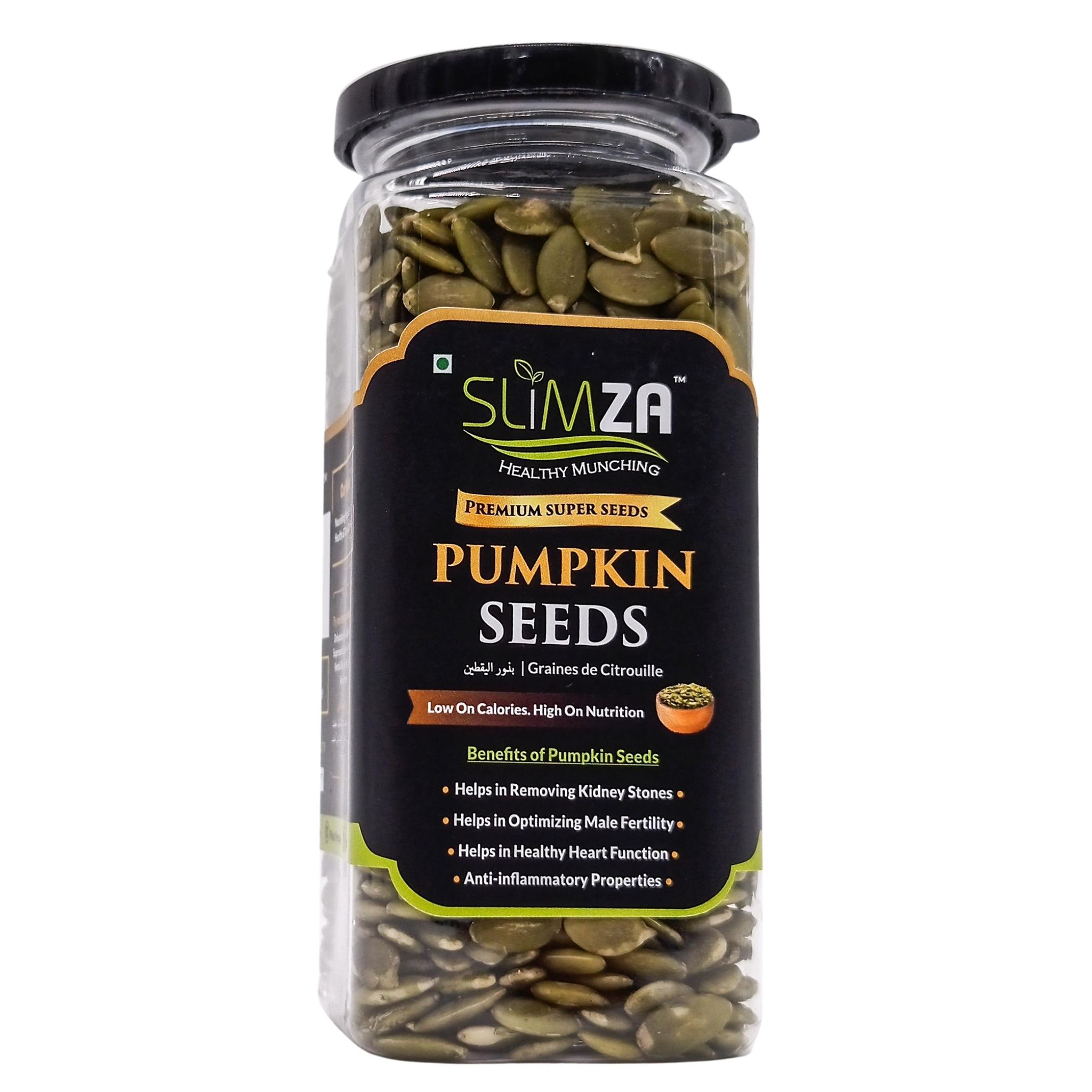 Slimza Healthy Premium Pumpkin Seeds (200gm) | High Protein, Fiber | For Weight Loss | No Preservatives | Vegan | Gluten Free