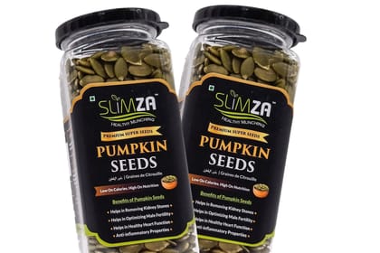 Slimza Healthy Premium Pumpkin Seeds (400gm) | High Protein, Fiber | Weight Loss | No Preservatives | Combo (2x200gm)