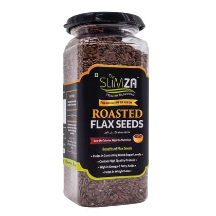 Slimza Healthy Premium Roasted Flax Seed (200gm) | High Protein, Fiber | Weight Loss | No Preservatives