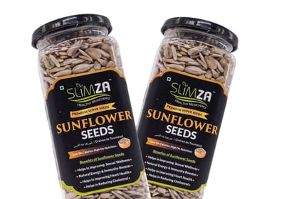 Slimza Healthy Premium Sunflower Seeds (380gm) | High Protein, Fiber | Weight Loss | No Preservative | Vegan | Combo (2x190gm)