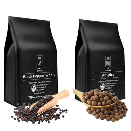 Combo offer of Allspice Whole and Black Pepper Whole – 100 gm each