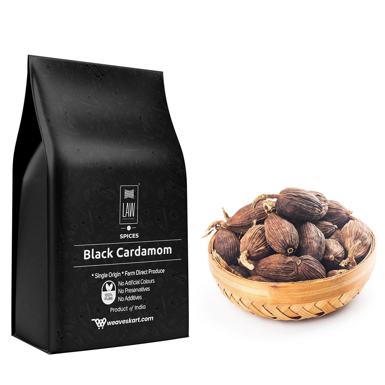 Fresh & Natural Black Cardamom Whole (Badi Elaichi/ Sabut Elaichi/ (Kaale Elaichi)