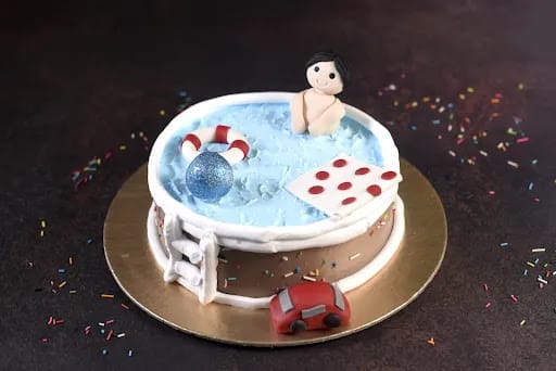 Swimming cake - Decorated Cake by chefsam - CakesDecor