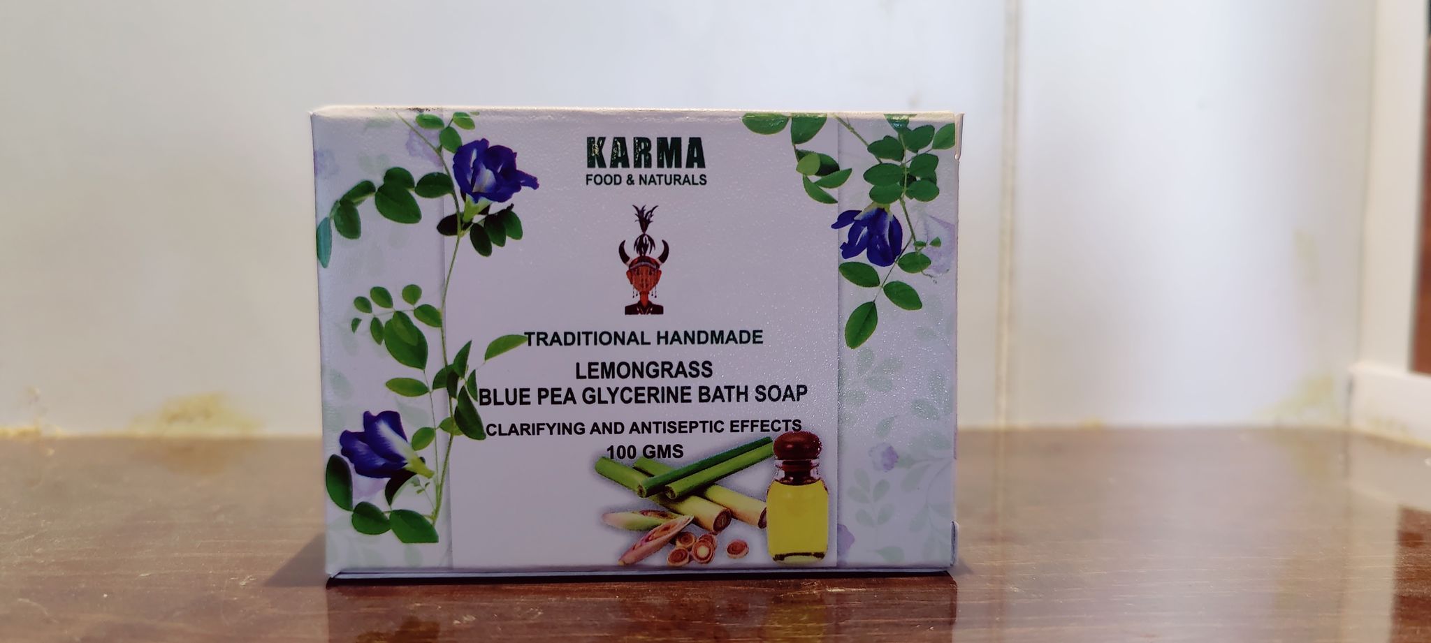 lemongrass blue pea glcerine bath soap (100gm)