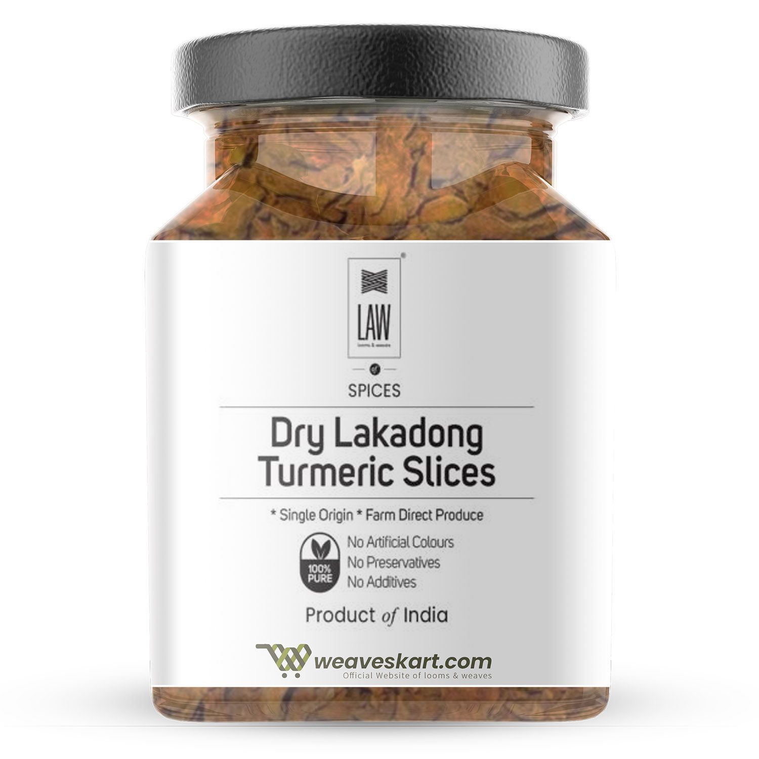 Premium Dry Lakadong Turmeric Slices – 100 gm (Single Origin, Farm Direct Produce, Organically Grown & Made in small batches)