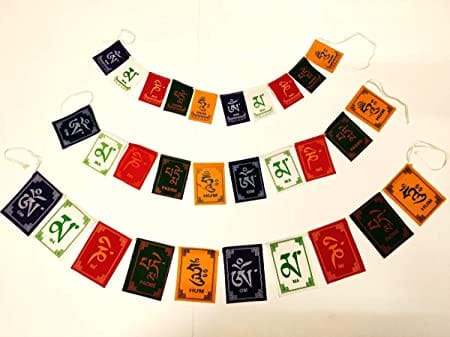 TickRight Tibetan Buddhist Prayer Flags - Pack of 3