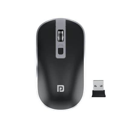 Portronics Toad 14 Wireless Optical Mouse 2.4GHz with USB Nano Dongle, Optical Orientation, Adjustable DPI(Black)