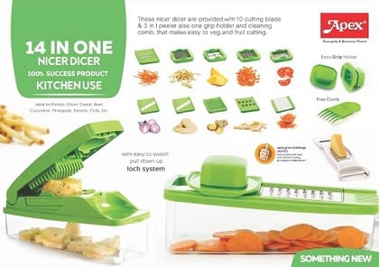 4 In 1 Plastic Vegetable And Fruit Grater And Slicer For Kitchen (2650)