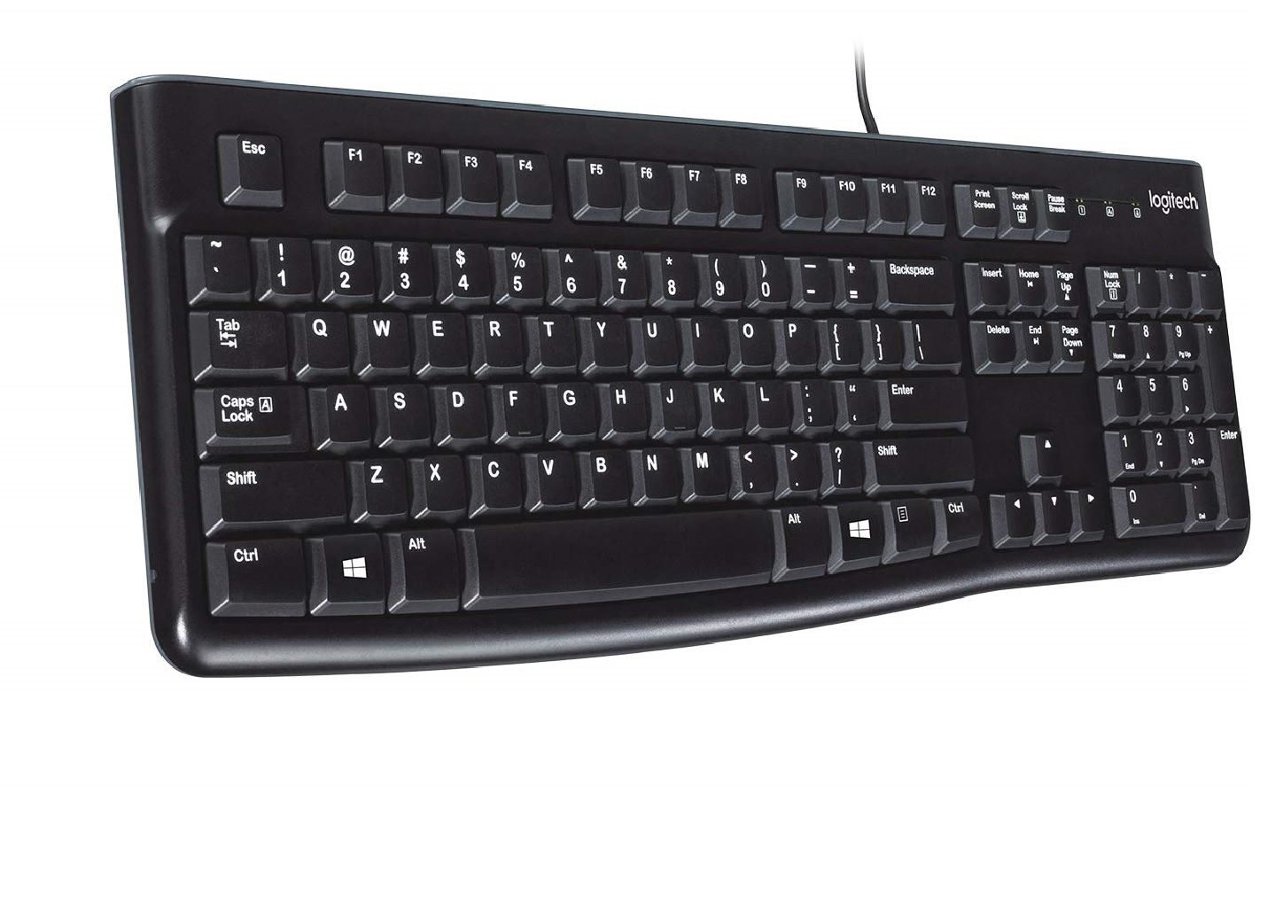 Logitech K120 Wired USB Keyboard (Black)