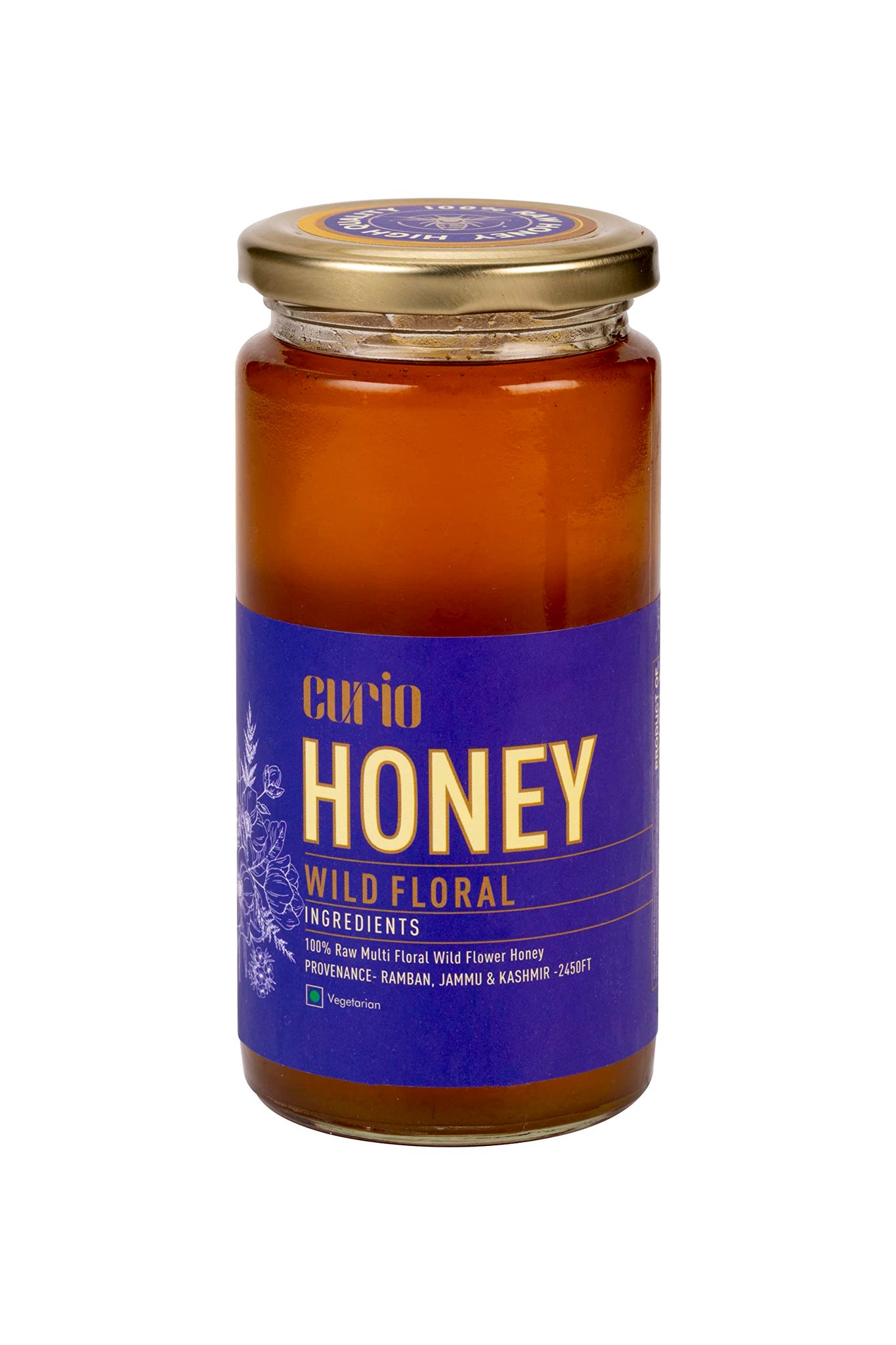 Curio Raw Multifloral Honey| Wild Flower |Provenance- Ramban, J&K 2400 Ft Above Sea Level (500 gm)