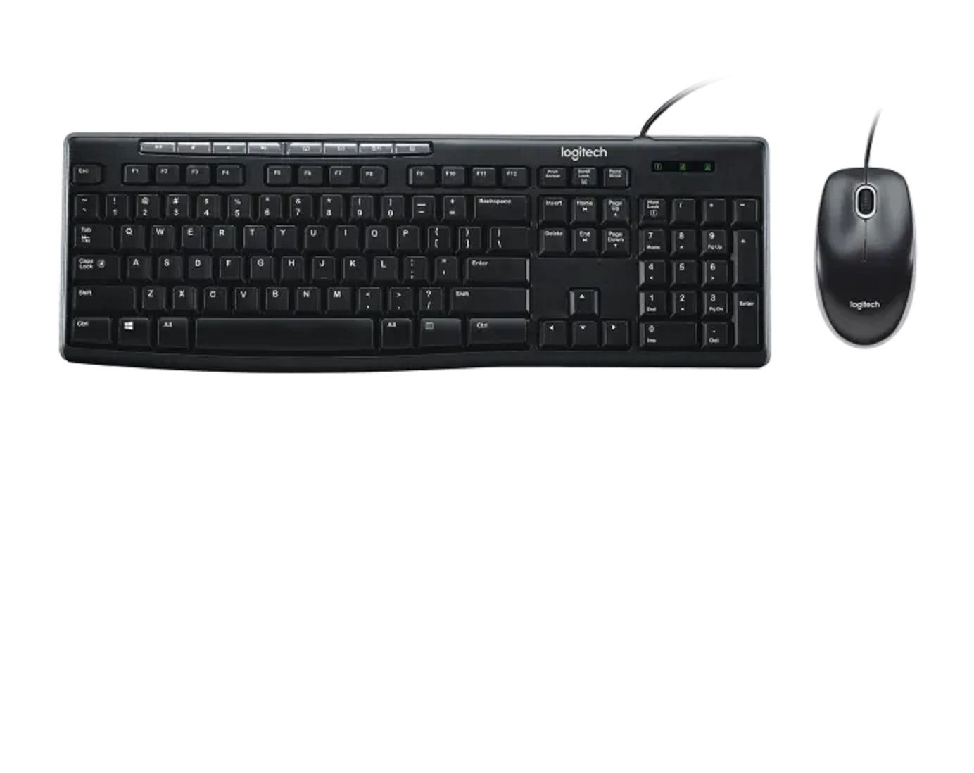 Logitech MK200 Media Wired Keyboard and Mouse Combo (Black)