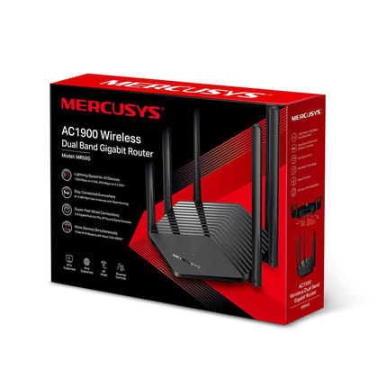 MERCUSYS AC1900 Wireless Dual Band Gigabit Router MR50G | 1900Mbps Wi-Fi Speed | Far-Reaching WiFi Coverage | Higher Network Efficiency, Dual_Band | Smart Connect, Black