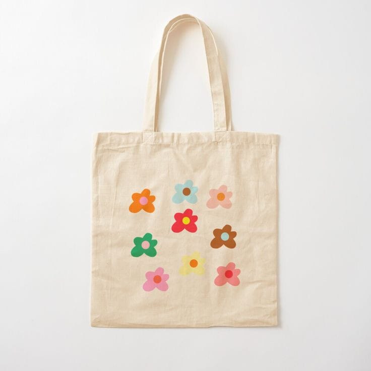 printed cotton tote bag